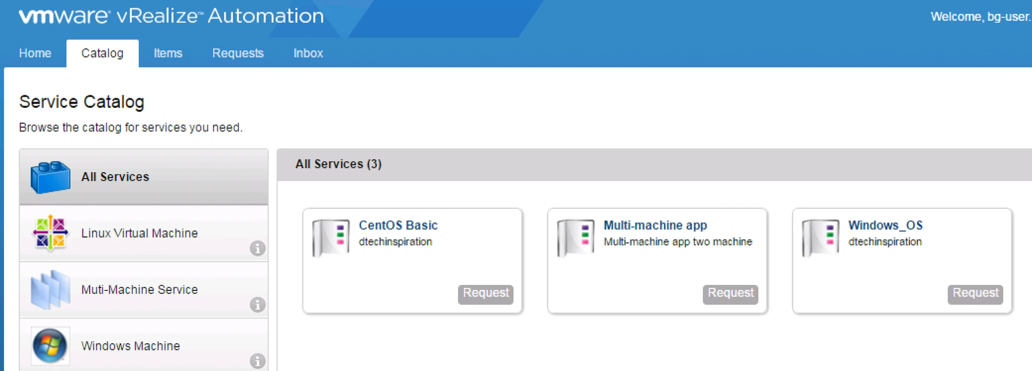 Dtechinspiration-service catalog